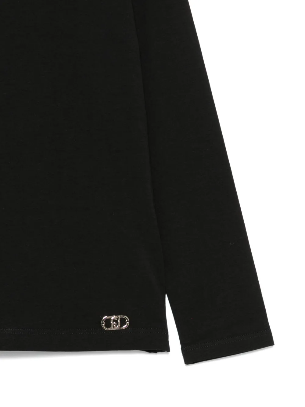 Liu •jo Roll-neck Logo-plaque Sweatshirt In Black