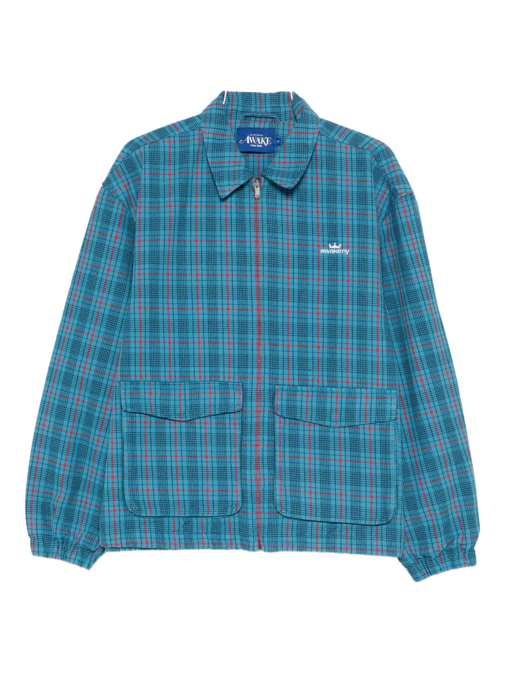 Awake NY checked bomber jacket | Blue | Image 1