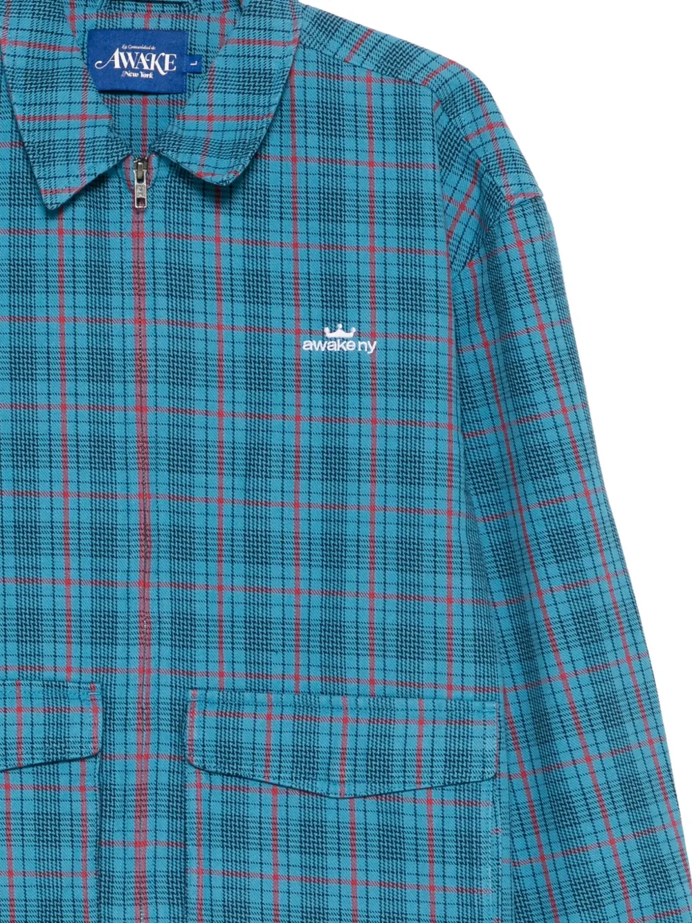 Awake NY Geruit bomberjack Blauw