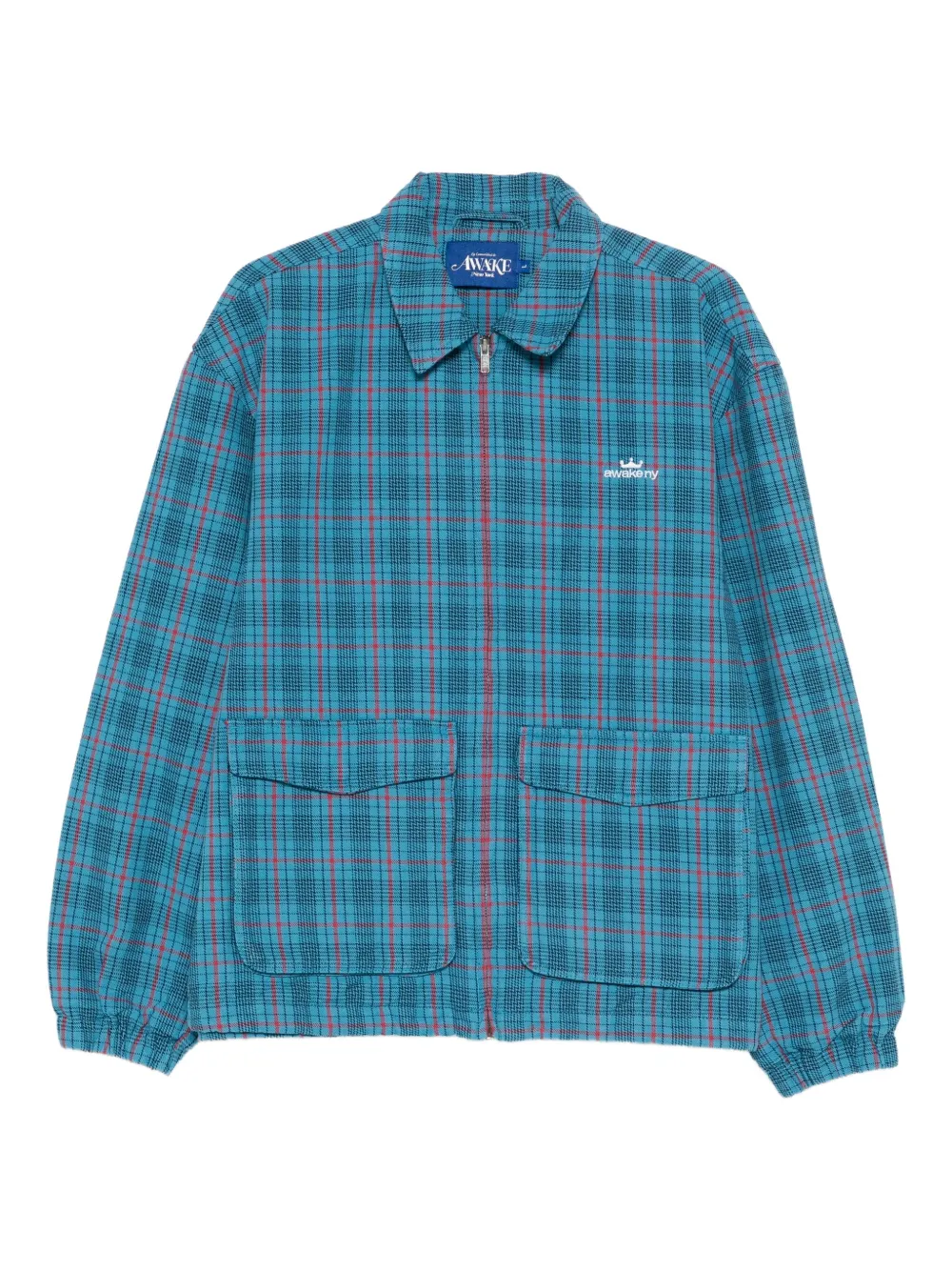 Awake NY checked bomber jacket | Blue | Image 1