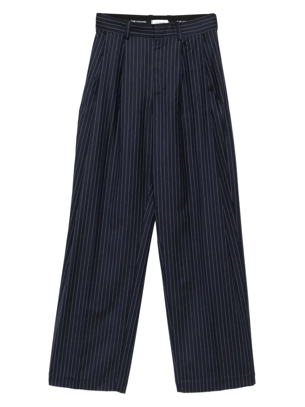 The Mannei pinstripe-pattern wide-leg trousers | Blue | Image 1