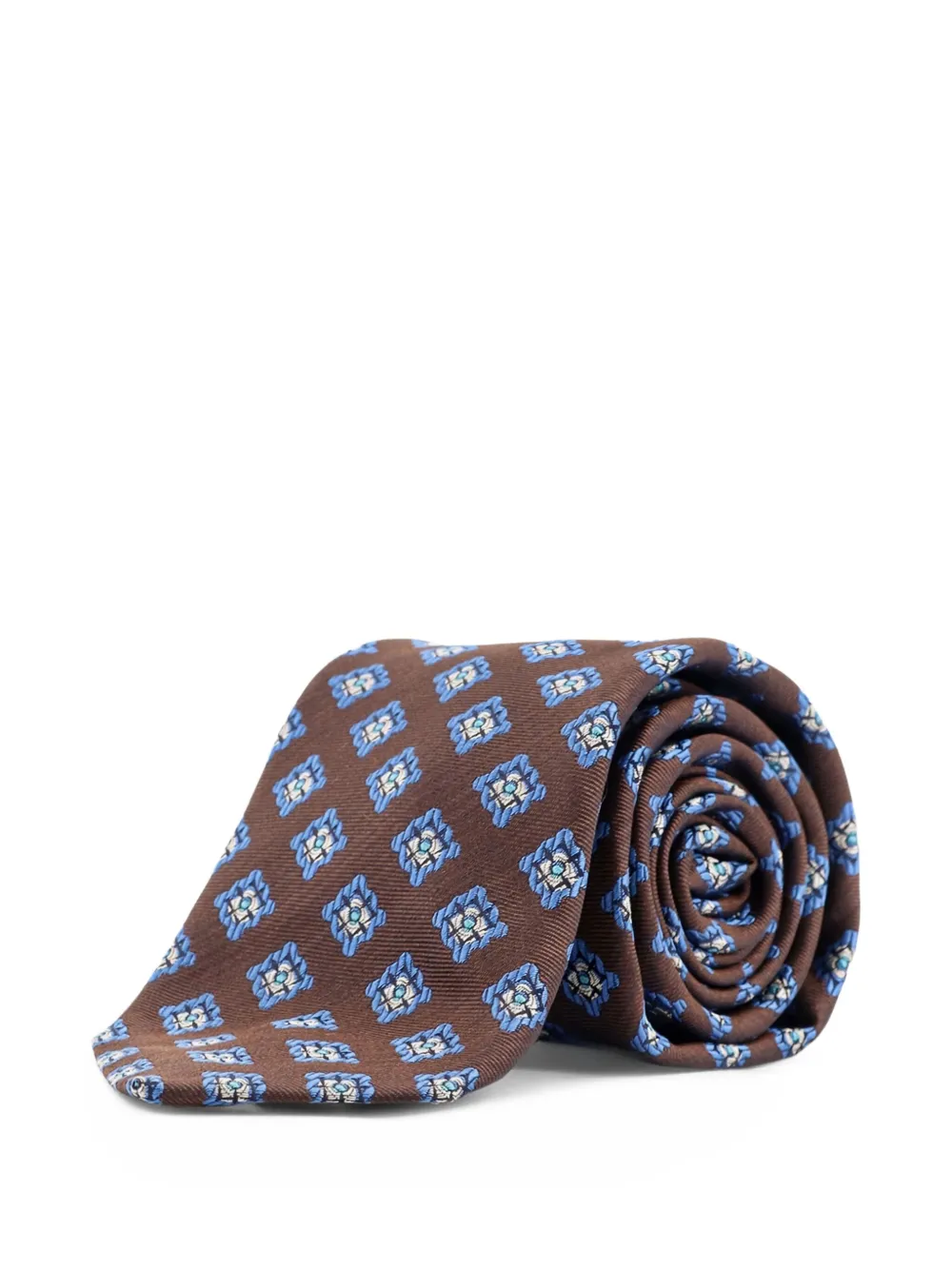 Kiton corbata de seda | marrón | Image 1