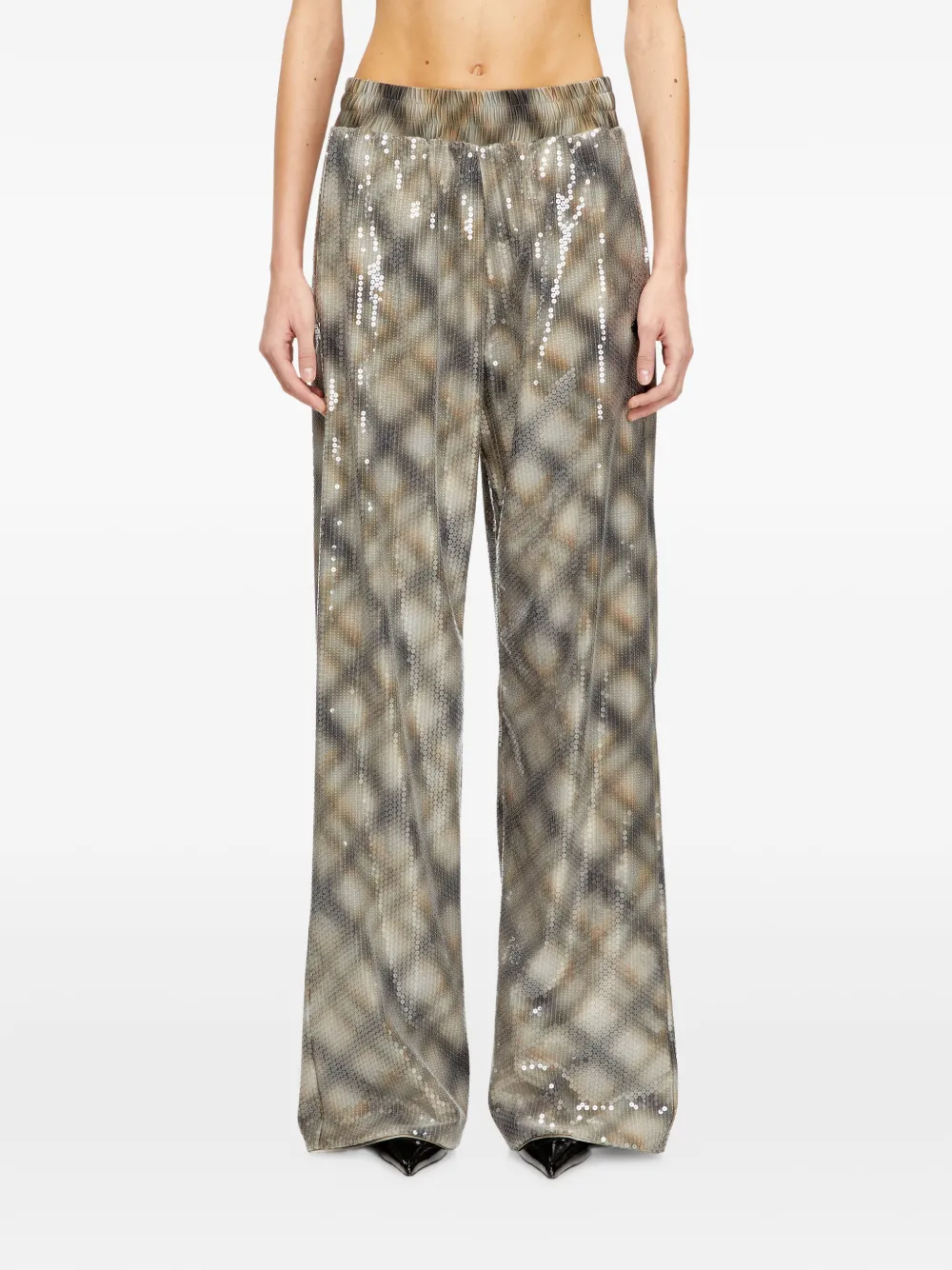 Diesel P-Erqueen broek met pailletten Beige