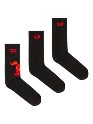 Diesel Skm-Ray-threepack Calzino Calcetines Para Hombre