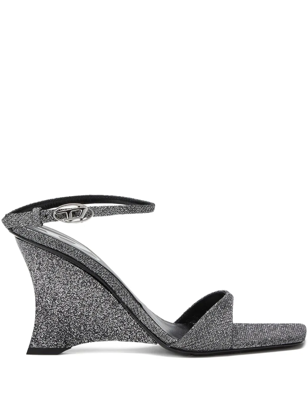 Diesel 90 mm D-Amber sandalen met sleehak Grijs