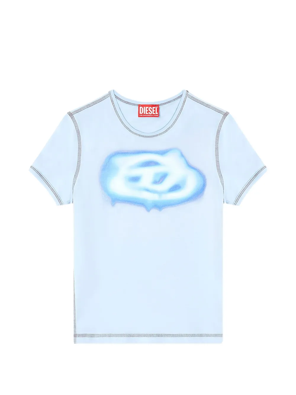 Diesel T-Uncuties-Long-S3 printed T-shirt - Blu