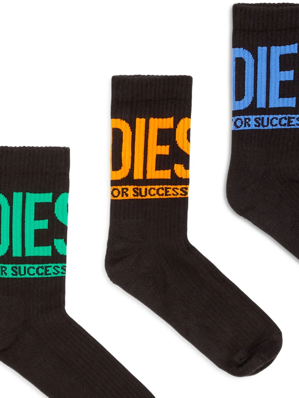 Diesel SKM-Ray cushioned logo crew socks (pack of three) | Image 2