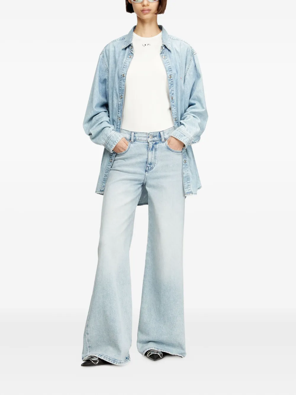 Diesel T-uncutieslong-od T-shirt In Multi