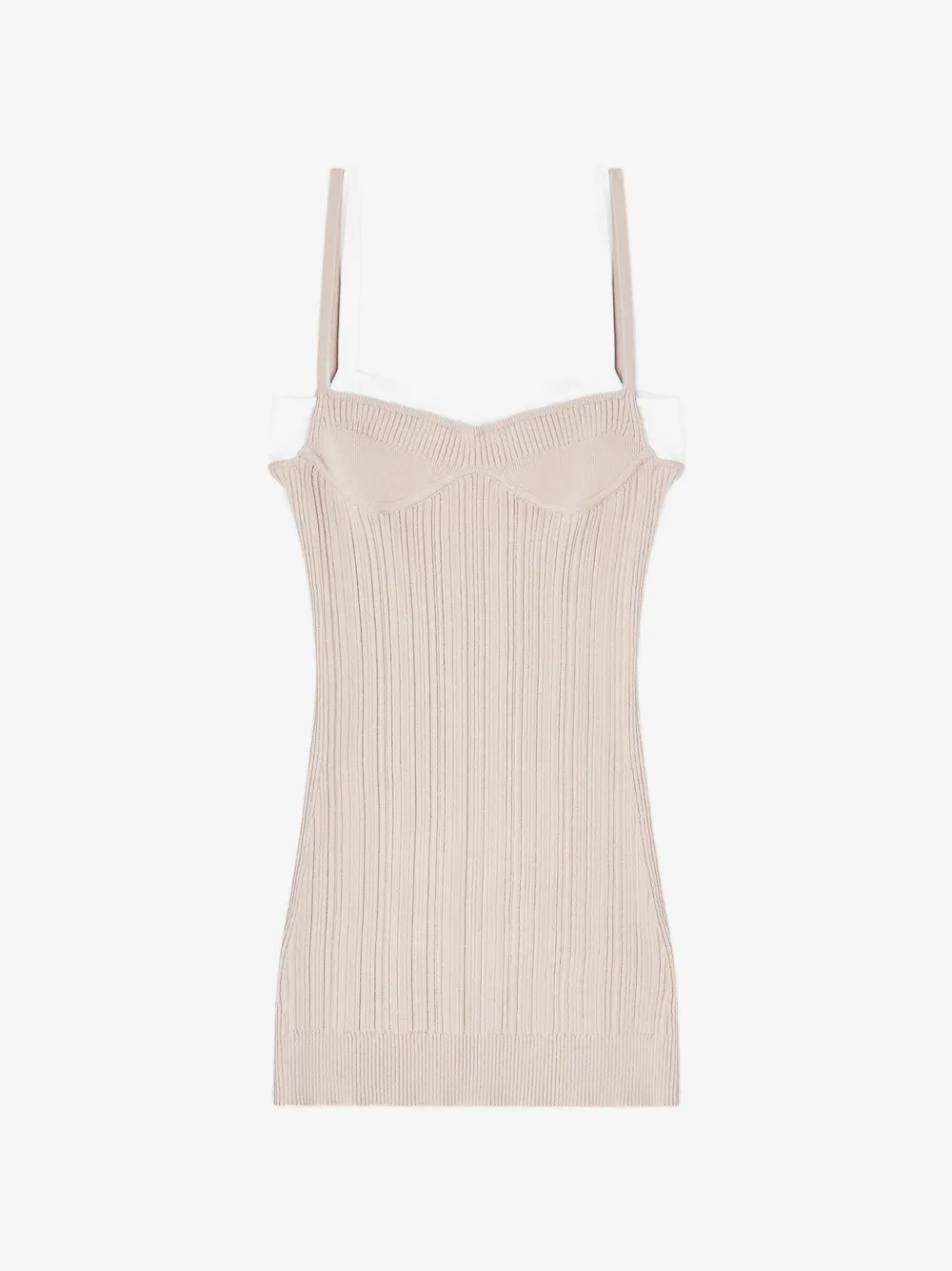 knit tank dress with layered effect