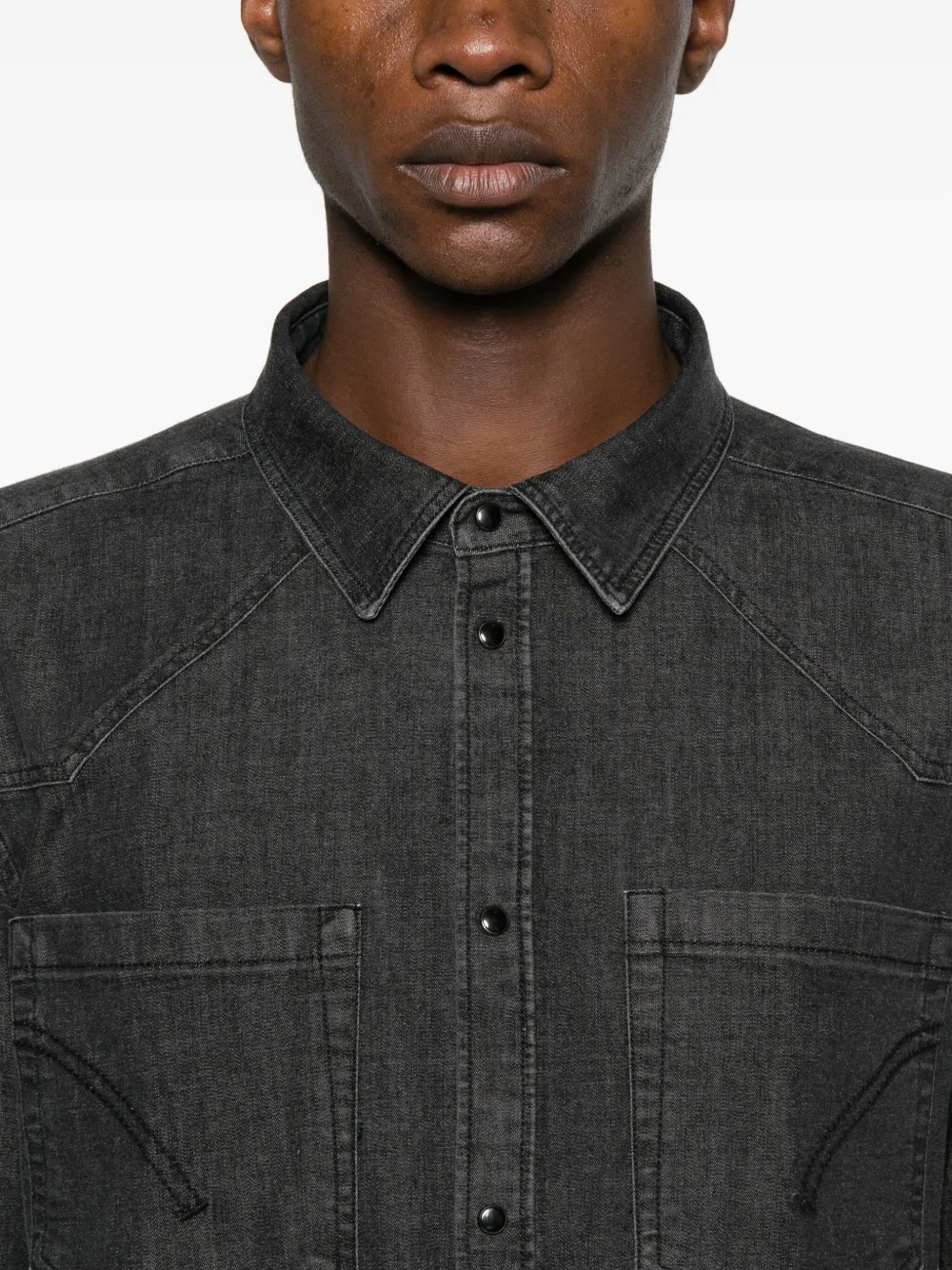 Dondup Fabric Shirts In Black
