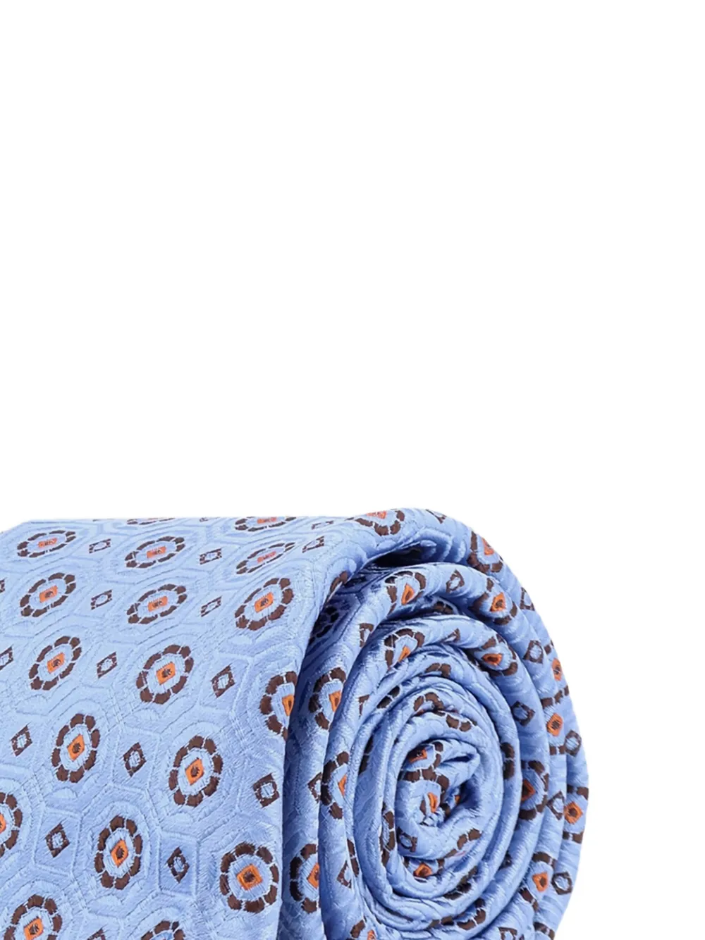 Kiton geometric-pattern tie - Blauw