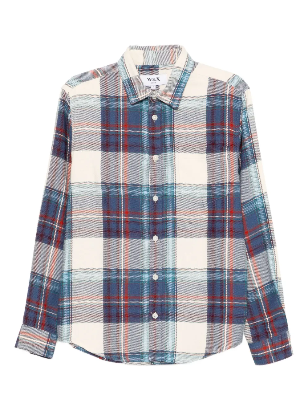 Wax London checked-print shirt | Blue | Image 1
