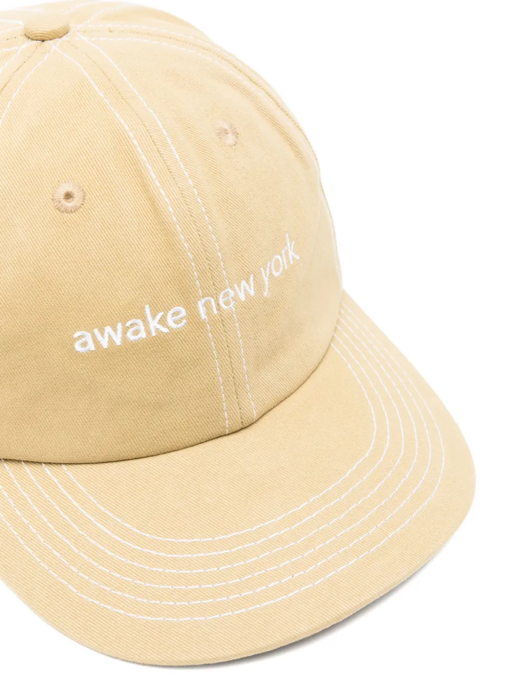 Awake Ny Embroidered-logo Cap In Neutral