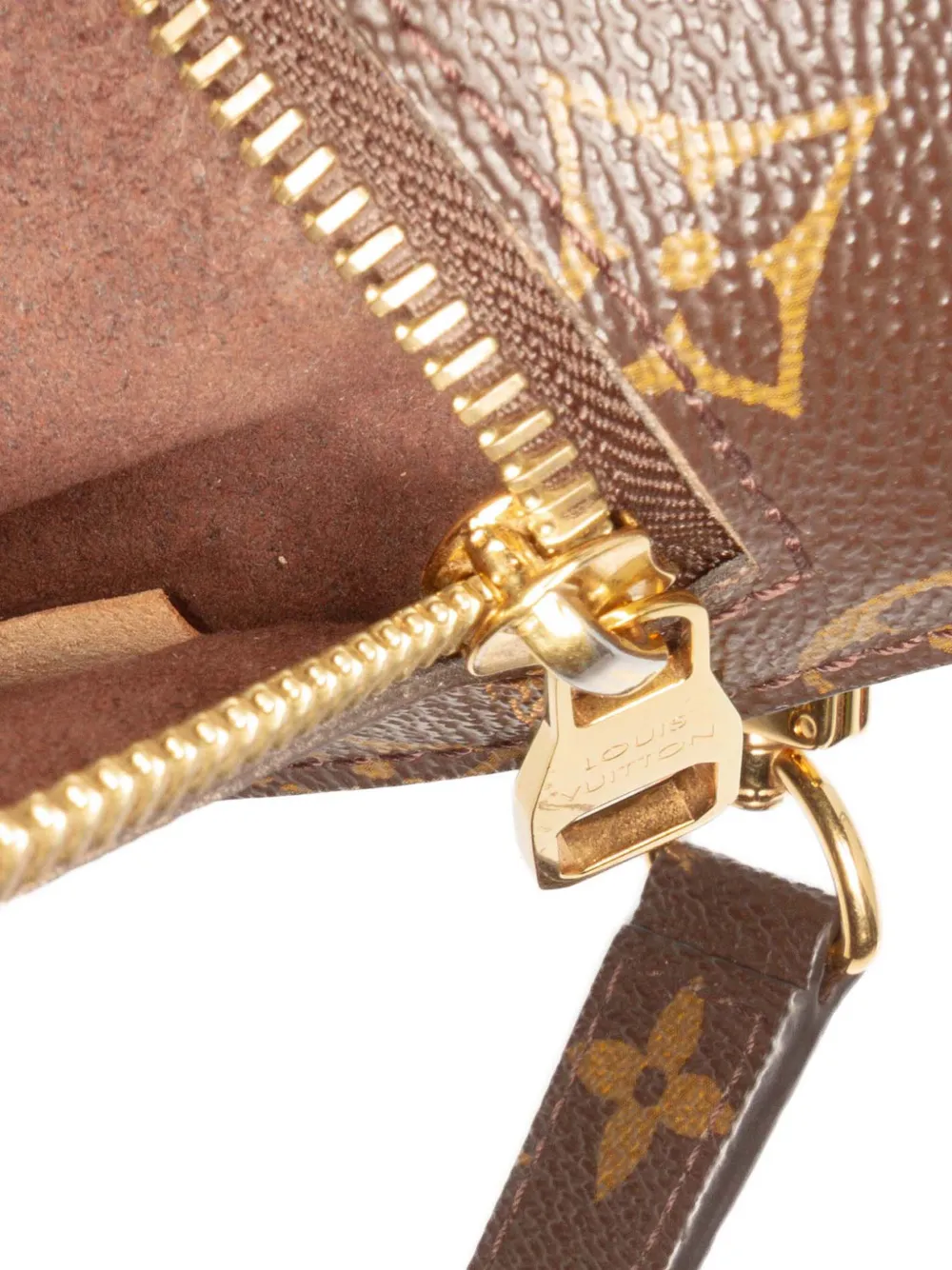 Pre-owned Louis Vuitton 2017 Monogram Pochette Metis Satchel In Brown