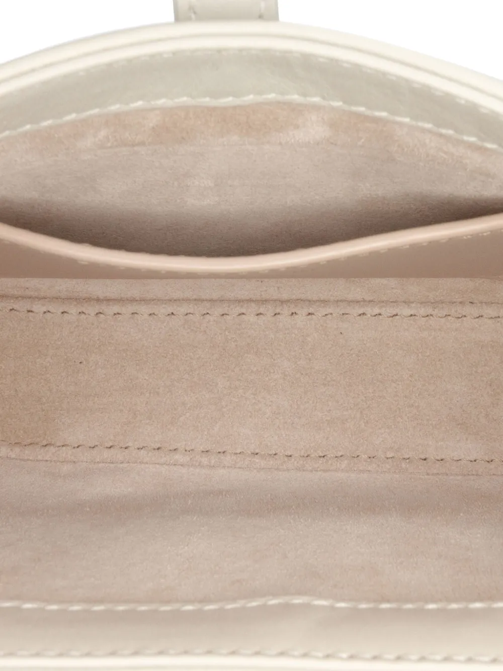 Pre-owned Saint Laurent 2022 Mini Smooth Calfskin Le 5 A 7 Hobo Shoulder Bag In White