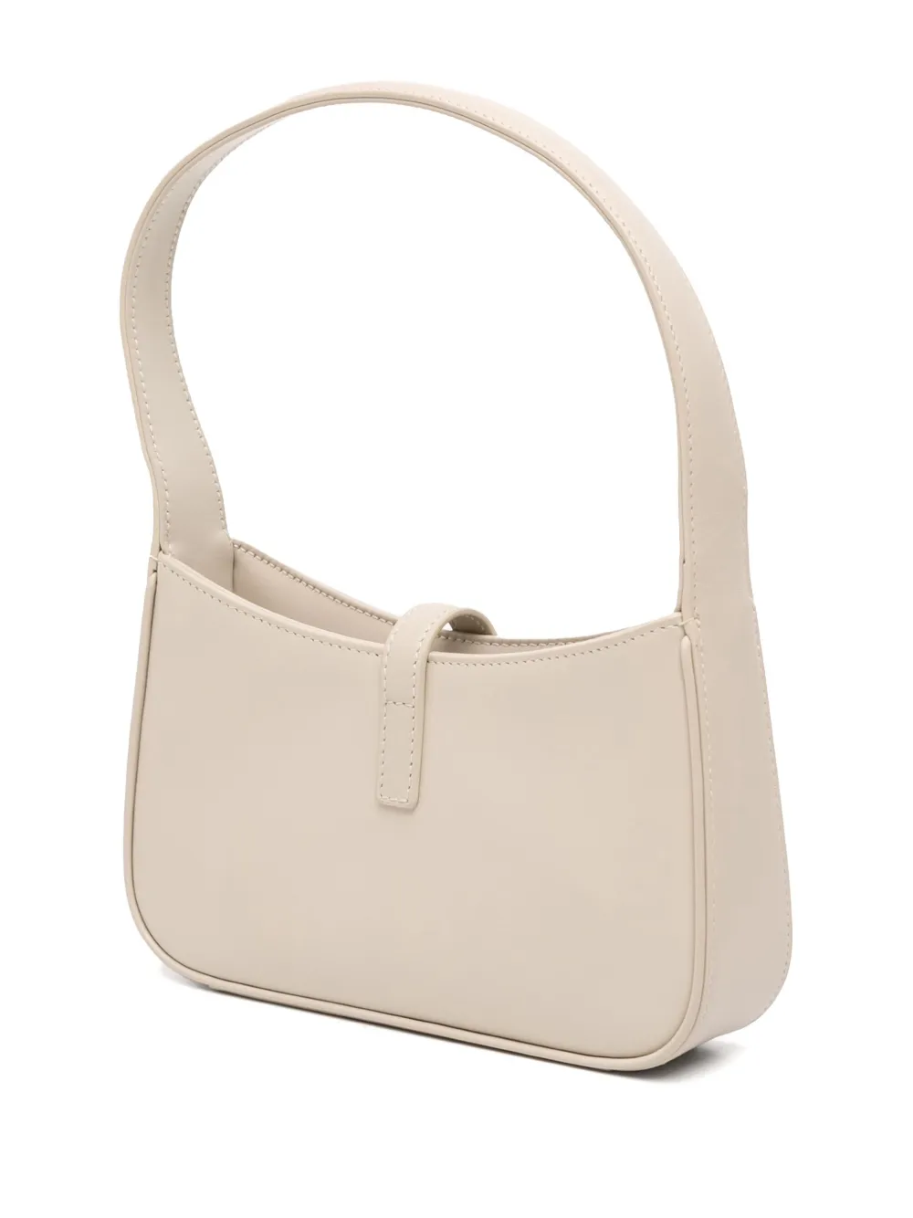 Pre-owned Saint Laurent 2022 Mini Smooth Calfskin Le 5 A 7 Hobo Shoulder Bag In White