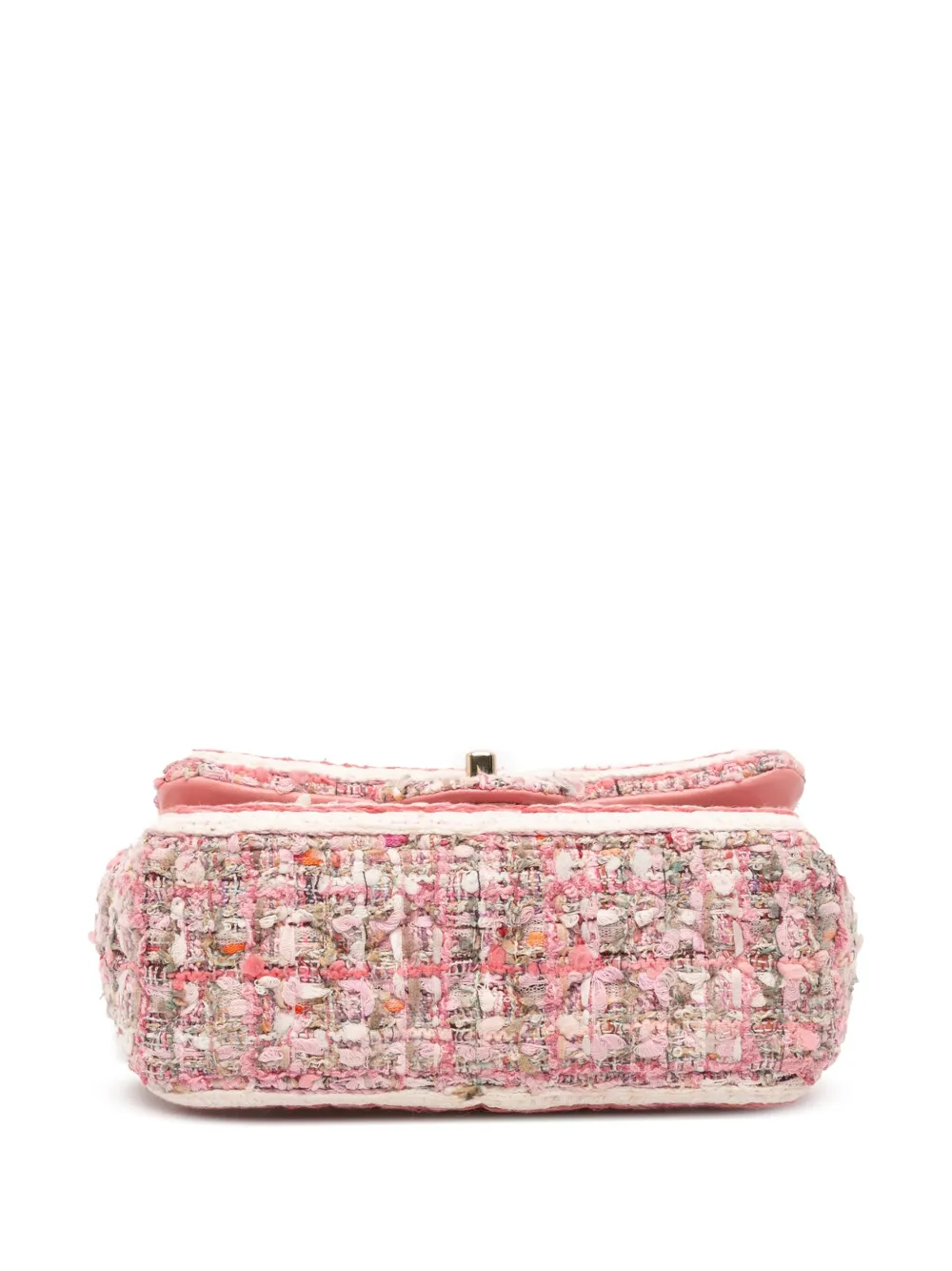 Pre-owned Chanel 2019 Mini Rectangular Classic Tweed Braid Flap Crossbody Bag