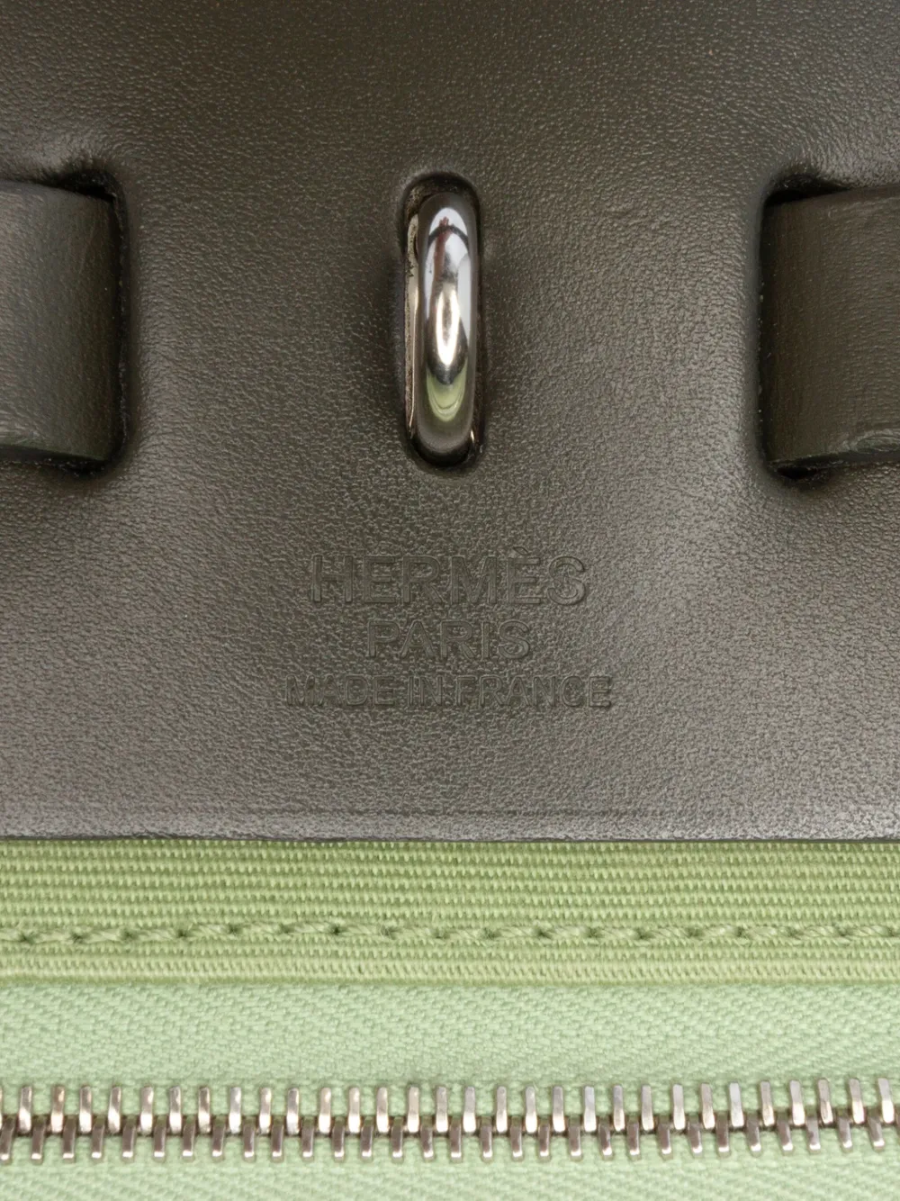 Pre-owned Hermes 2019 Toile Herbag Zip 31 Satchel In Green
