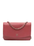 CHANEL Pre-Owned 2013-2014 CC Caviar Sevruga Wallet On Chain crossbody bag - Red