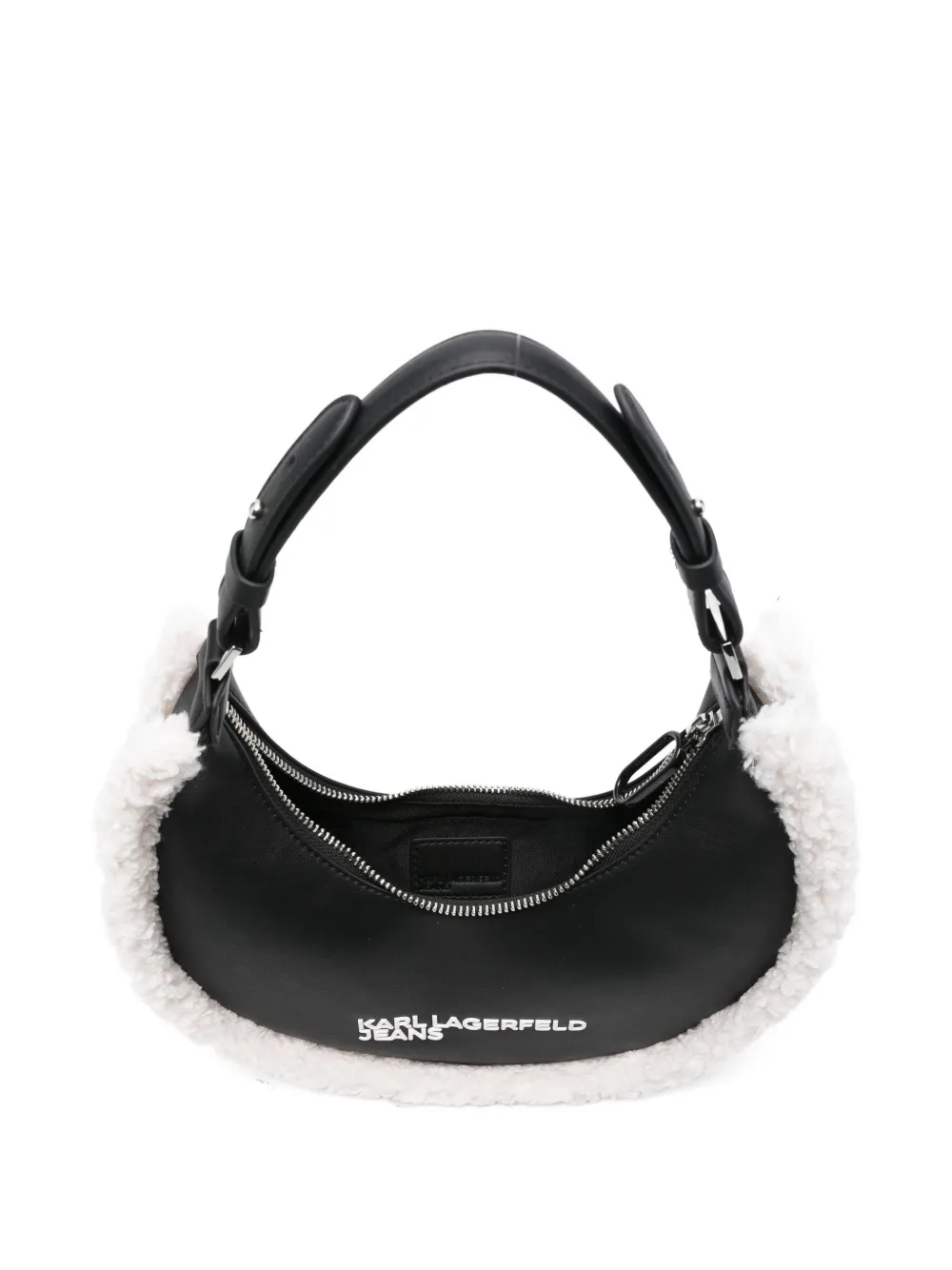 Karl Lagerfeld Jeans Trimmed Shoulder Bag In Black
