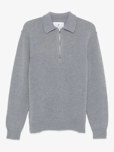 SEVEN GAUGE suéter con cuello de playera tipo polo y cierre