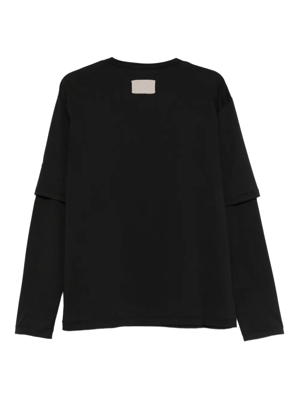 Aya Muse T-shirt met dubbele mouwen Zwart