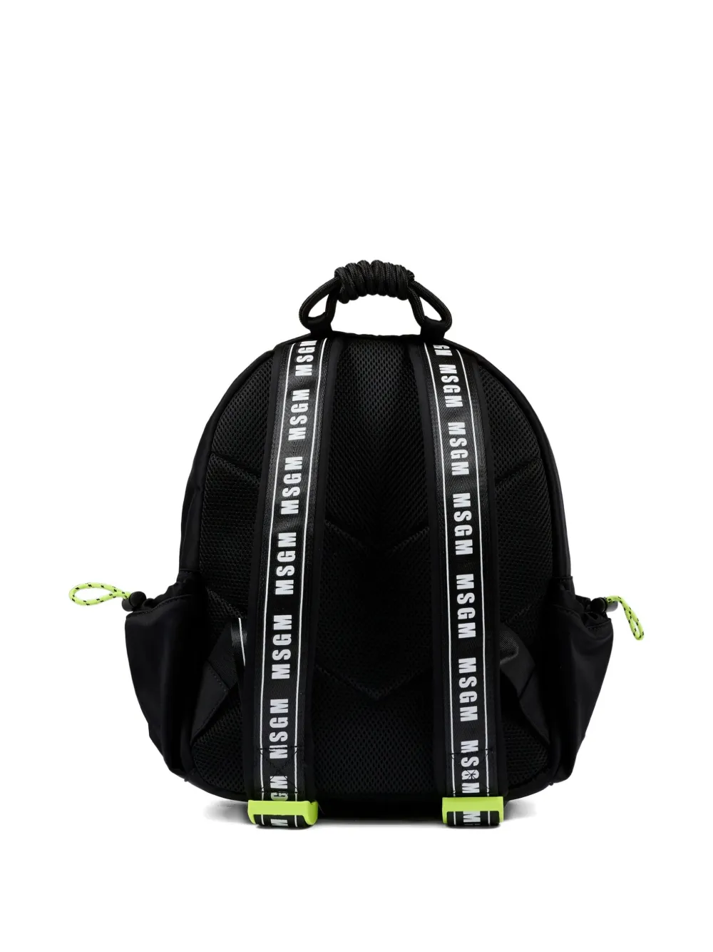 MSGM Kids logo-strap backpack - Zwart
