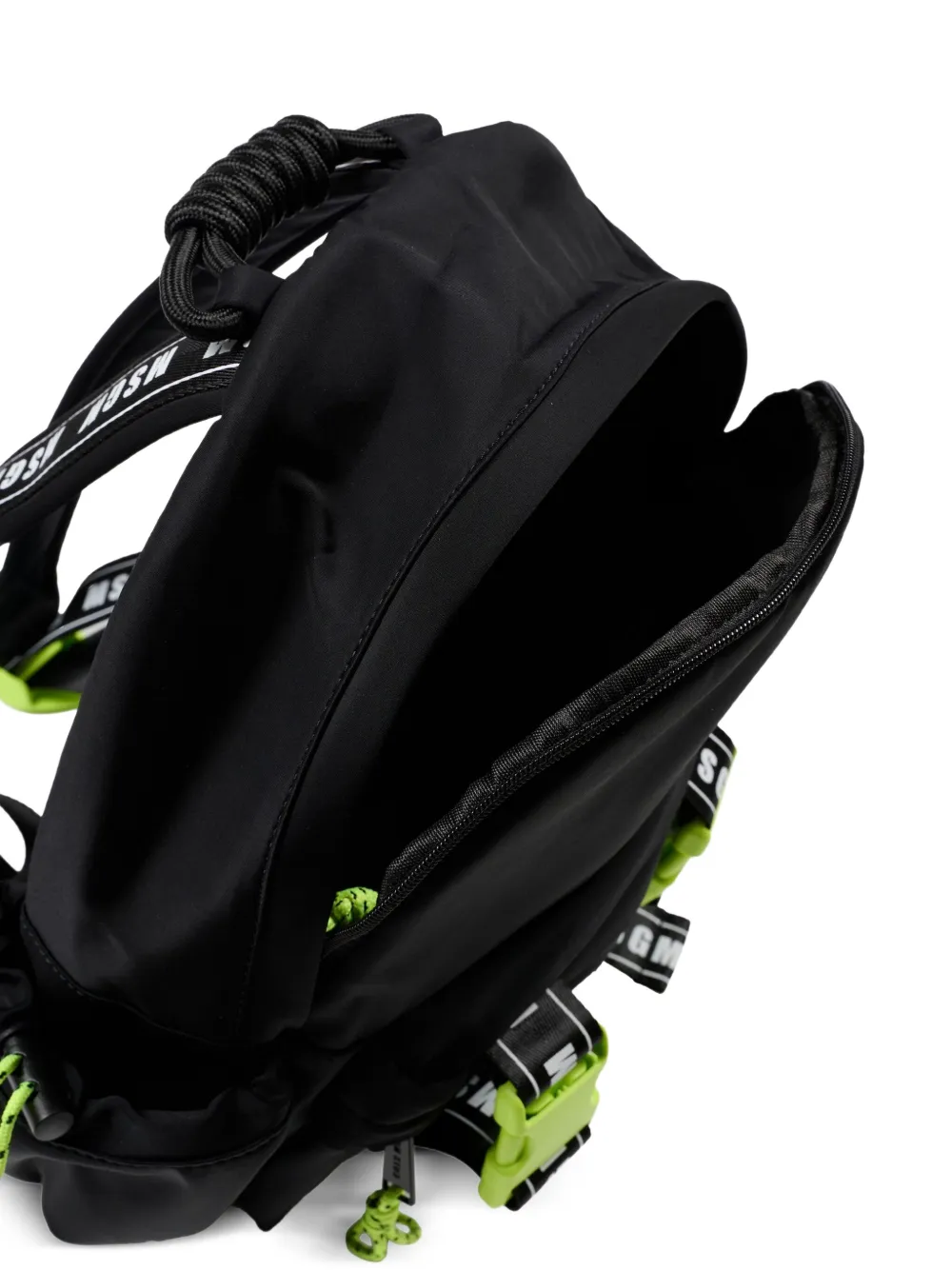 MSGM Kids Rugzak met logoband Zwart