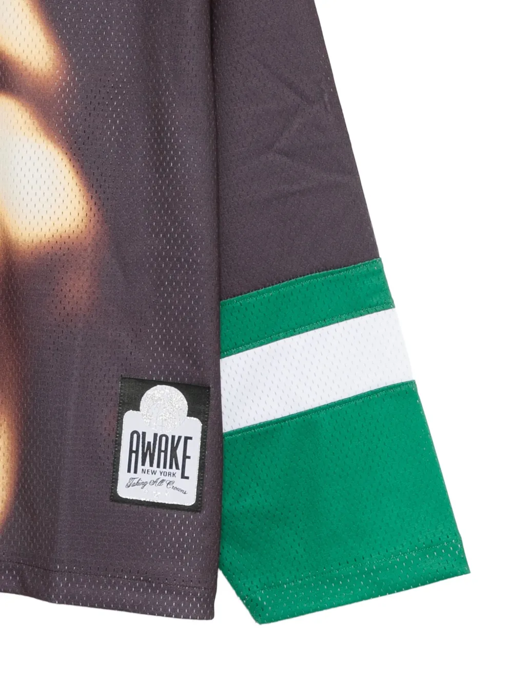 Awake NY T-shirt met print en lange mouwen Bruin