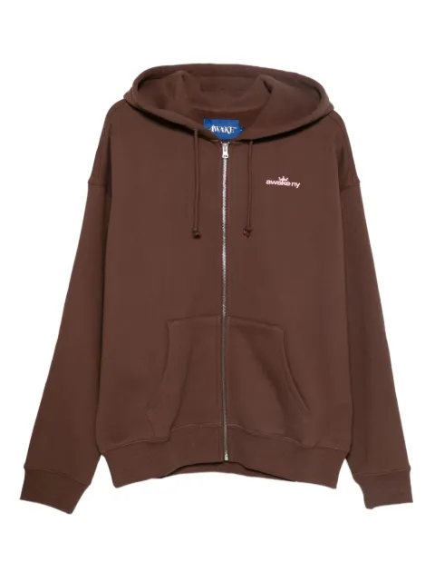 Awake NY hoodie con logo de corona y cierre