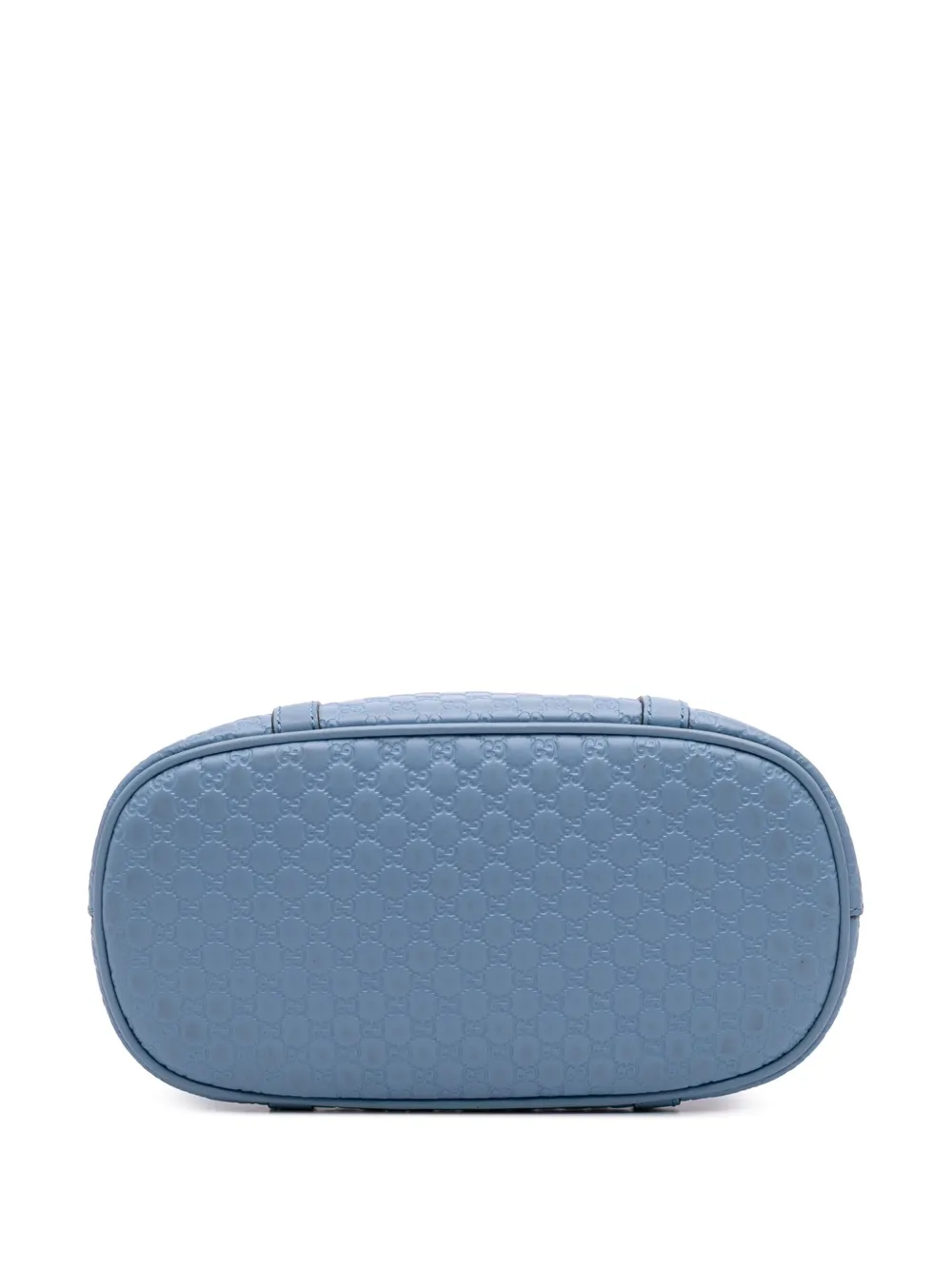 Pre-owned Gucci 2016-2025 Mini Microssima Dome Satchel In Blue