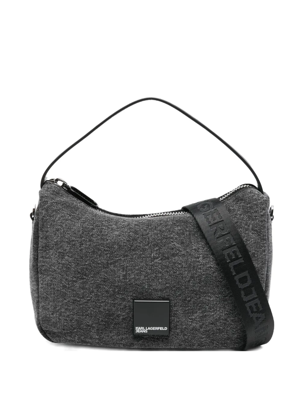 Karl Lagerfeld Jeans Logo-strap Tote Bag In Black