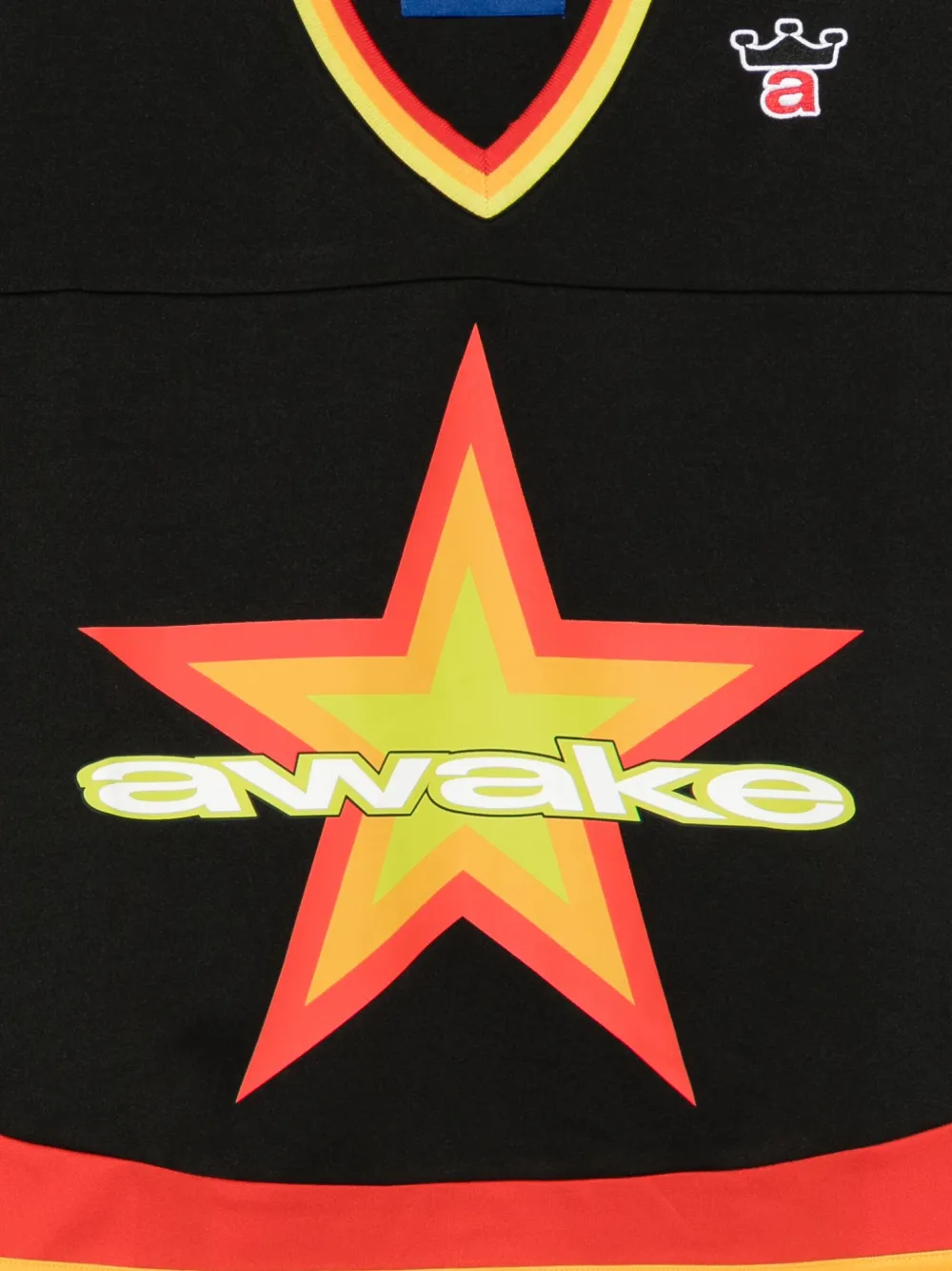 Awake NY T-shirt met sterprint Zwart