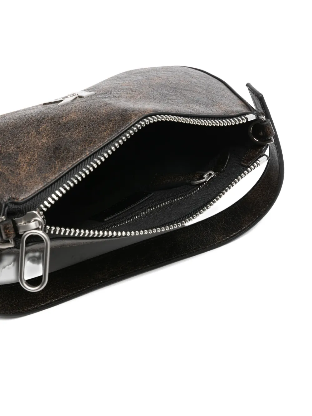 Karl Lagerfeld Jeans Logo-plaque Shoulder Bag In Brown