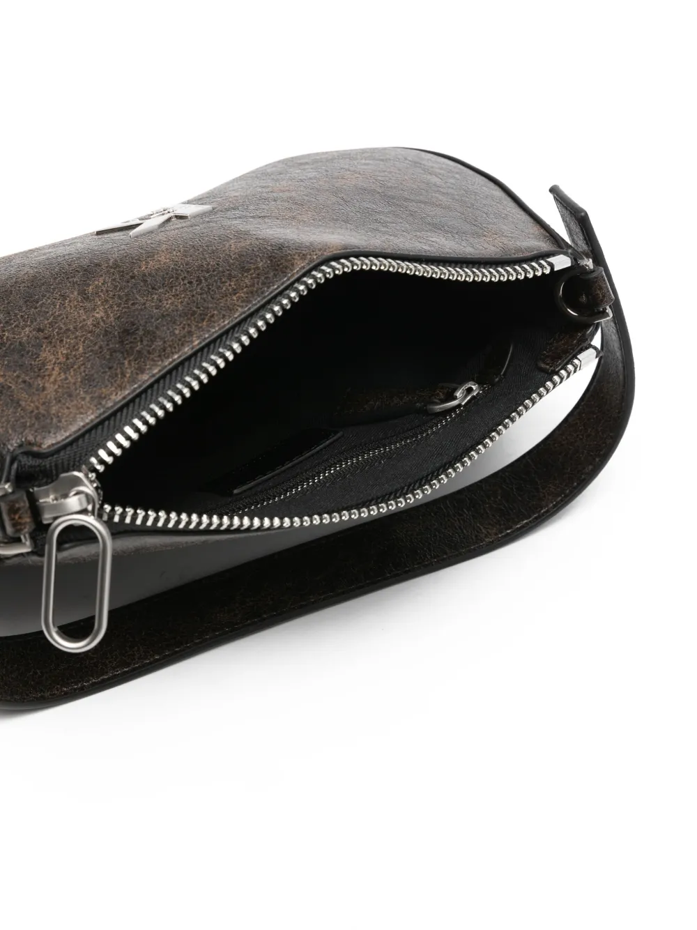 Karl Lagerfeld Jeans Schoudertas met logoplakkaat Bruin