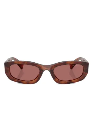 Miu Miu Eyewear Tortoiseshell oval-frame Sunglasses | Brown