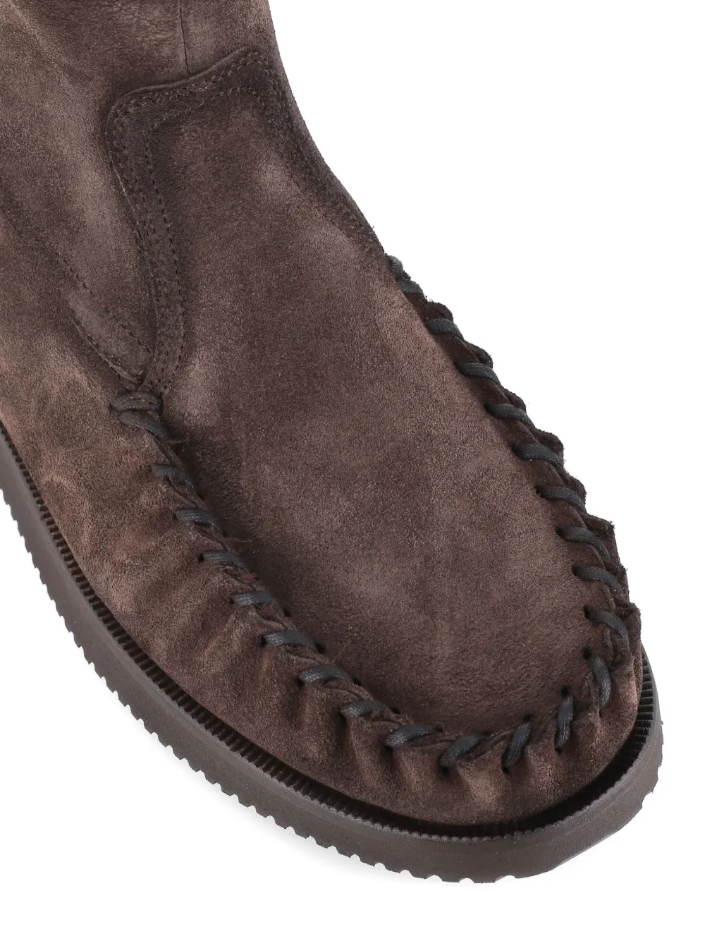 Alexander Hotto Zip Suede Boots In Brown