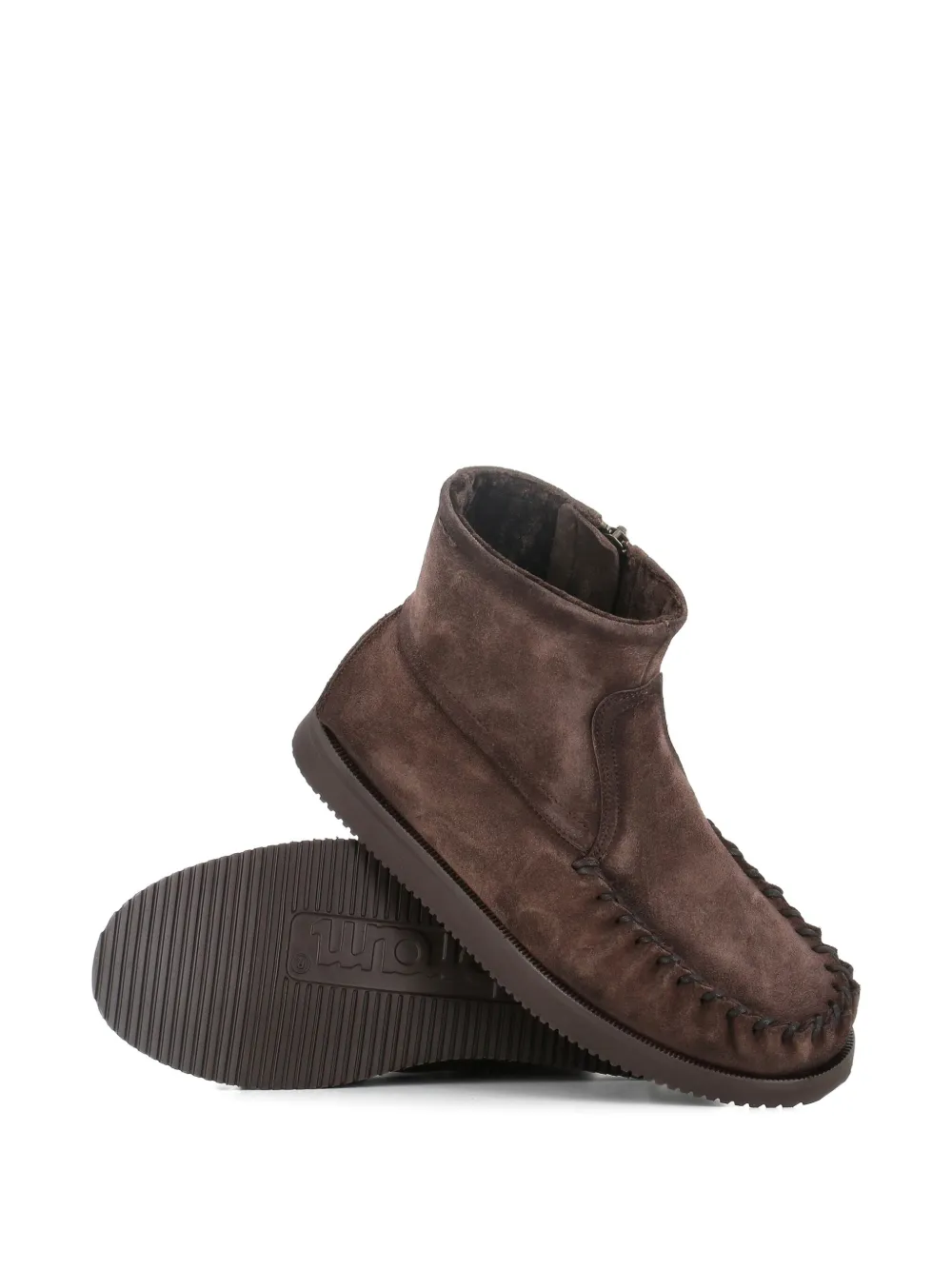 Alexander Hotto Zip Suede Boots In Brown