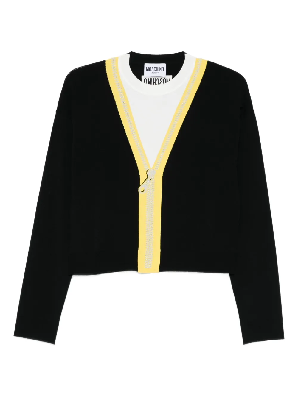 Moschino Round-neck Sweater In Black