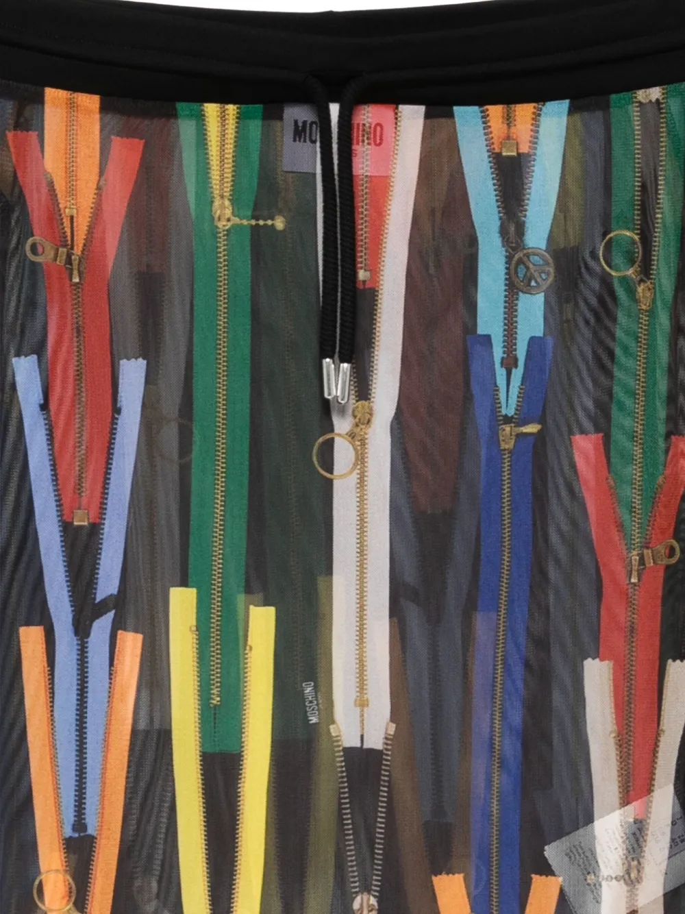 MOSCHINO JEANS Off-shoulder blouse met rits Veelkleurig