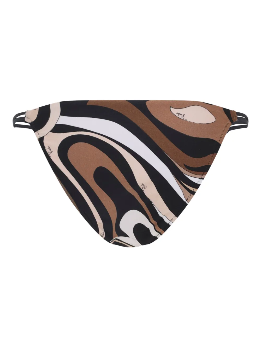 Pucci Abstract Patterned High-waisted Bikini Bottom In Multi