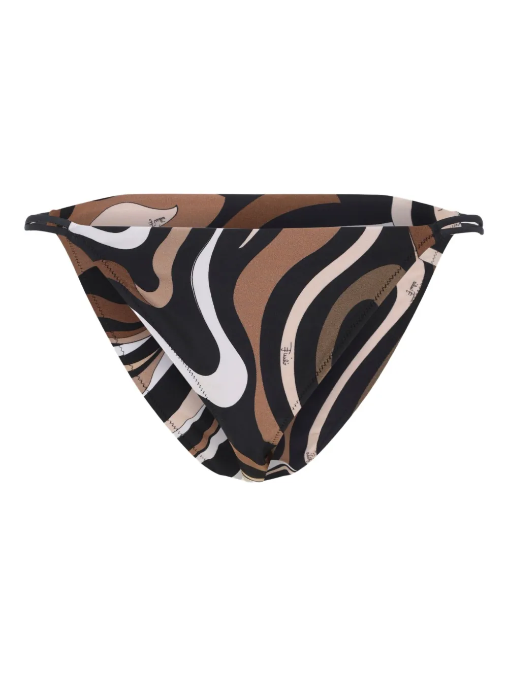 Pucci Abstract Patterned High-waisted Bikini Bottom In Multi