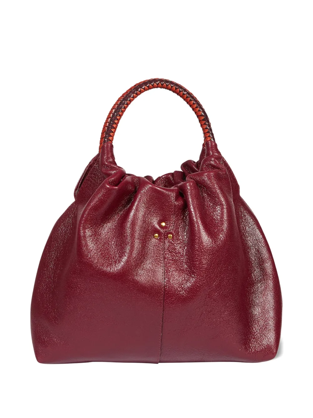 Jérôme Dreyfuss Gordi M Braided Handle Tote Bag In Burgundy