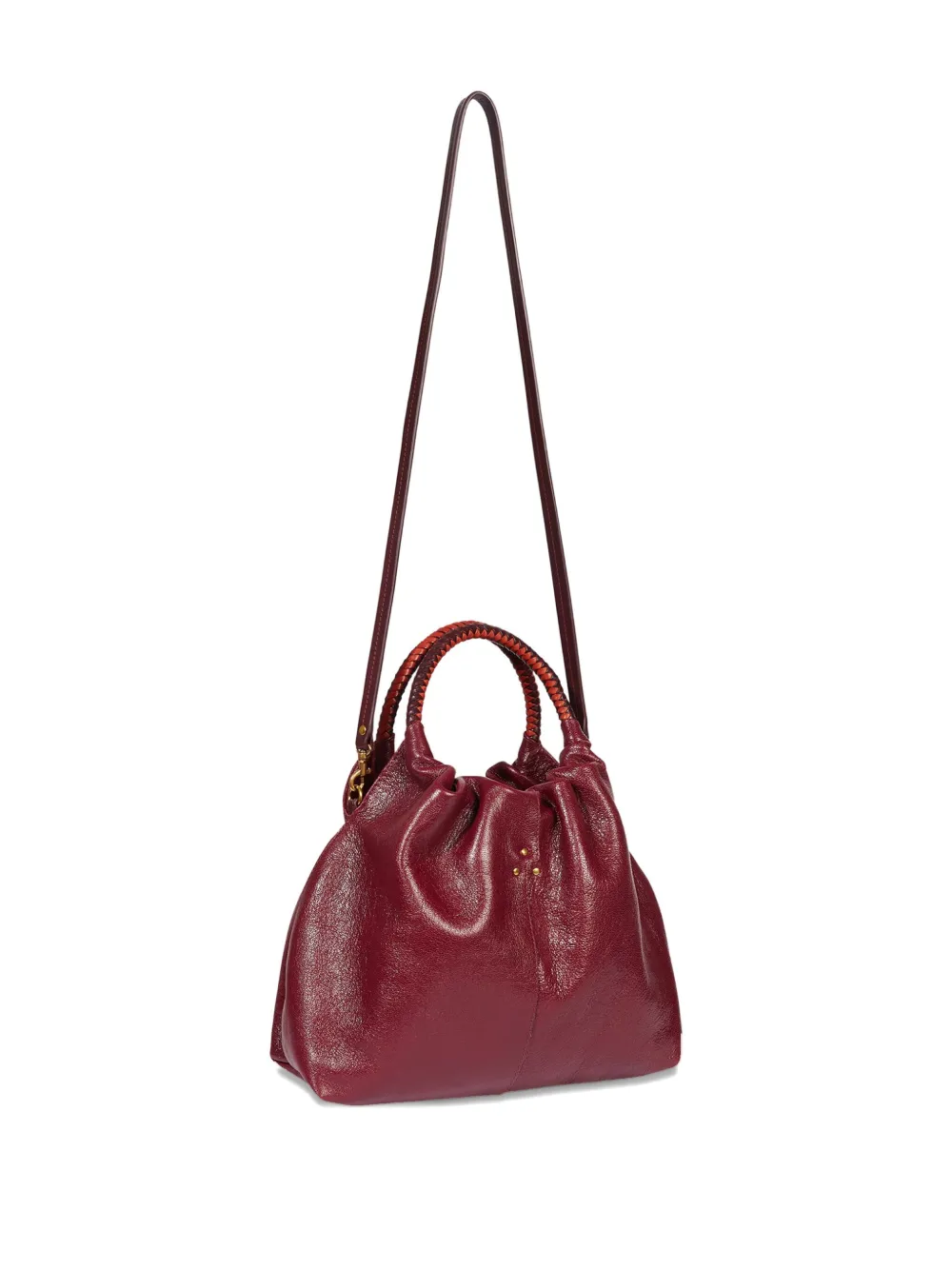 Jérôme Dreyfuss Gordi M Braided Handle Tote Bag In Burgundy