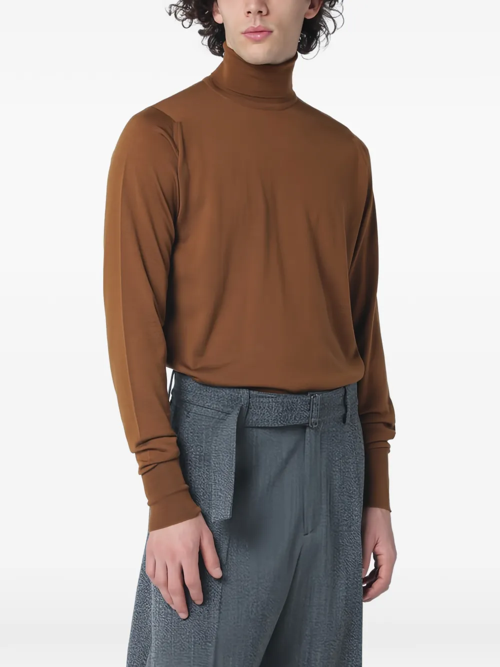 John Smedley Richards long-sleeve sweater - Marrone