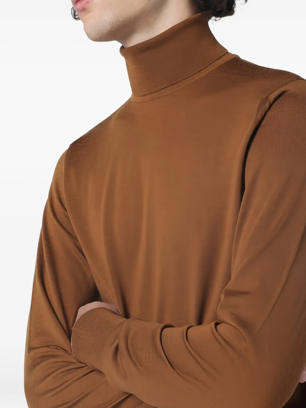 John Smedley Richards trui met lange mouwen Bruin