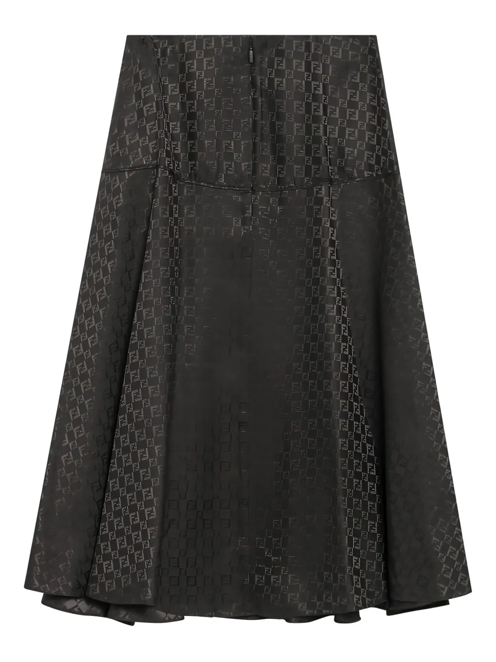 FENDI Midi-rok met FF-jacquard - Bruin