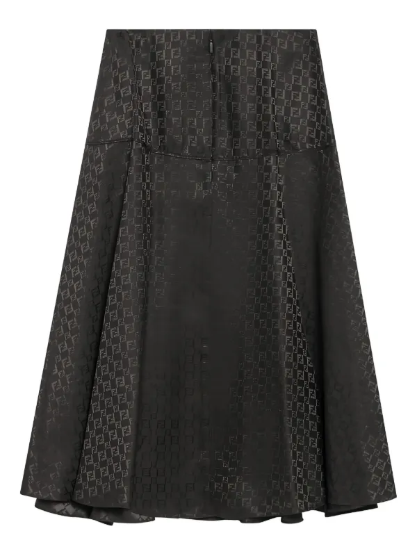 FENDIスカート FENDI FF-jacquard Midi Skirt | Brown | FARFETCH