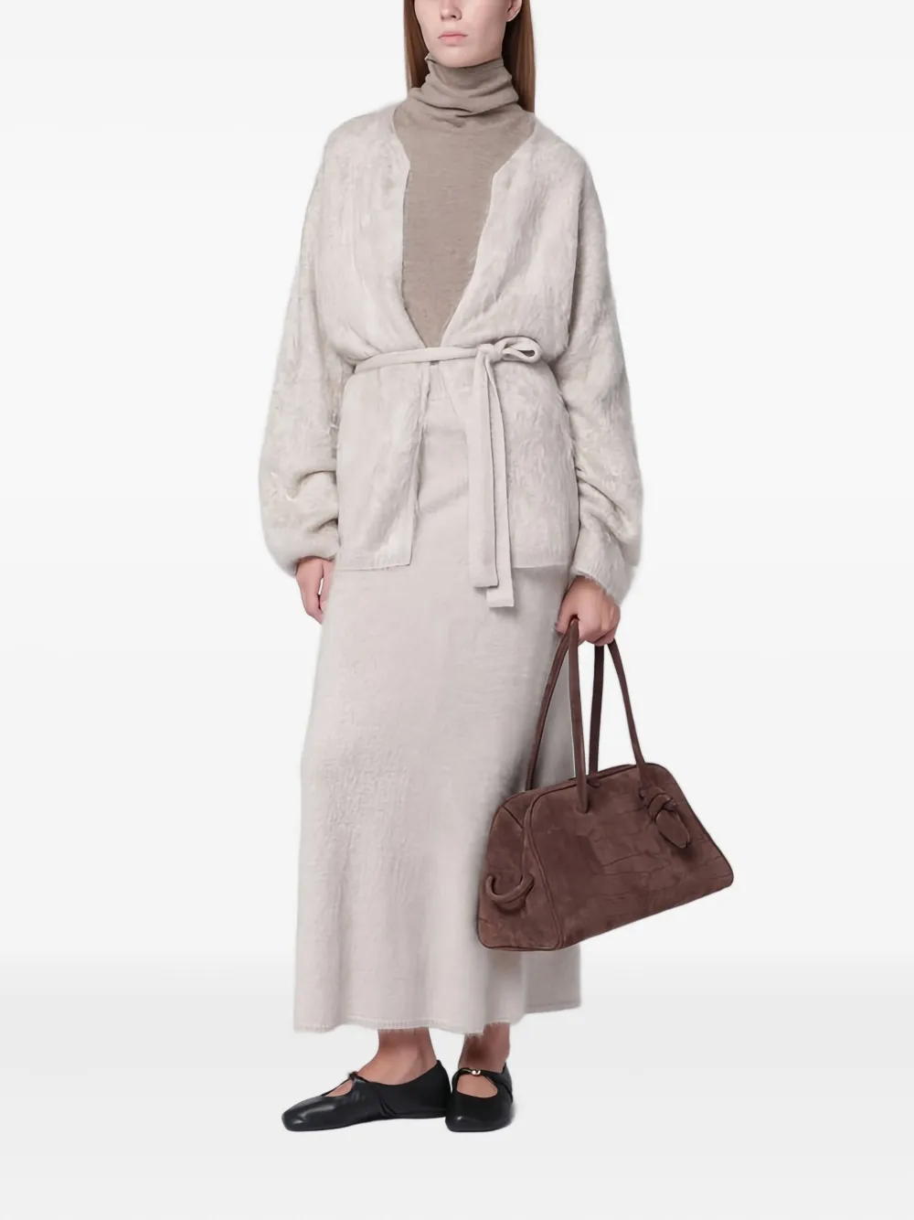 Almada Label Ribgebreide rok - Beige