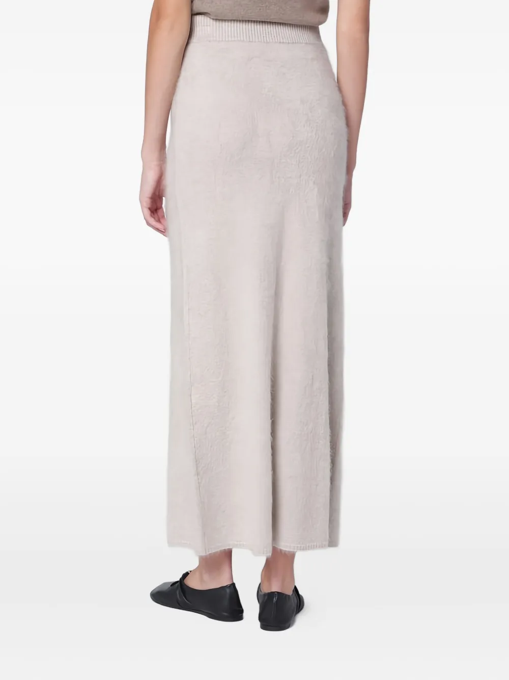 Almada Label Ribgebreide rok Beige